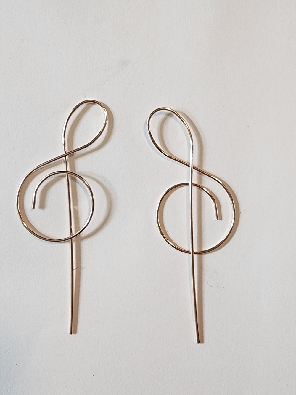 Treble Clef Wire Earrings